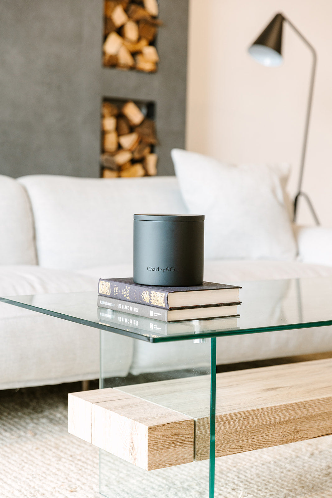 Black Neutral Minimalist Cement Candle Holder – Charley&Co.